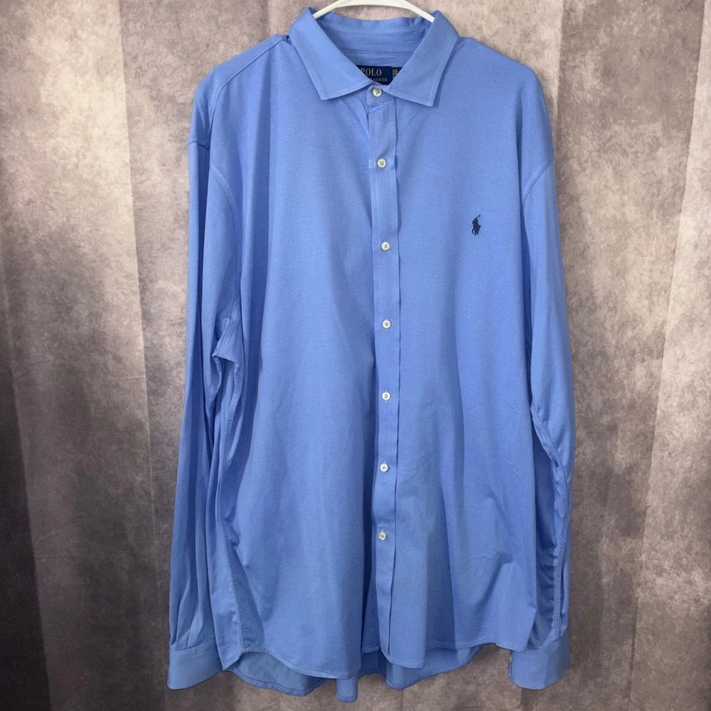 Polo Ralph Lauren Blue 100% Cotton Casual Long Sleeve Button Up Shirt